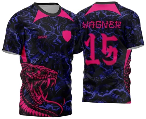 Arte Vetor Camisa Interclasse Cobra Rosa 2024