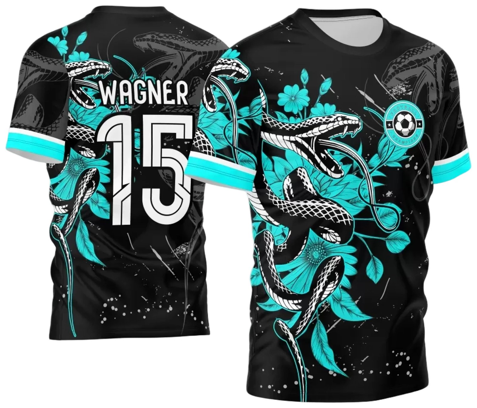 Arte Vetor Camisa Interclasse Cobra Serpente Floral 2024 