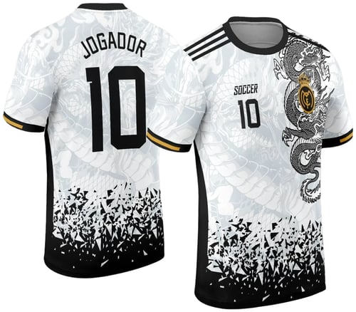 Camiseta unissex preta com logo no peito e estampa grande nas costas celebrando o tema Interclasse Dragão 2024, perfeita para eventos escolares e torcidas animadas.