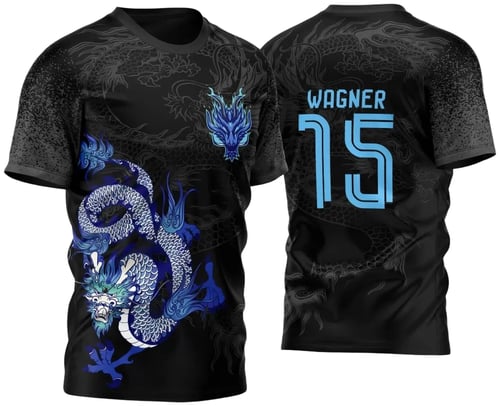Arte Vetor Camisa InterClasse Dragão Azul 2023 Top cdr x7