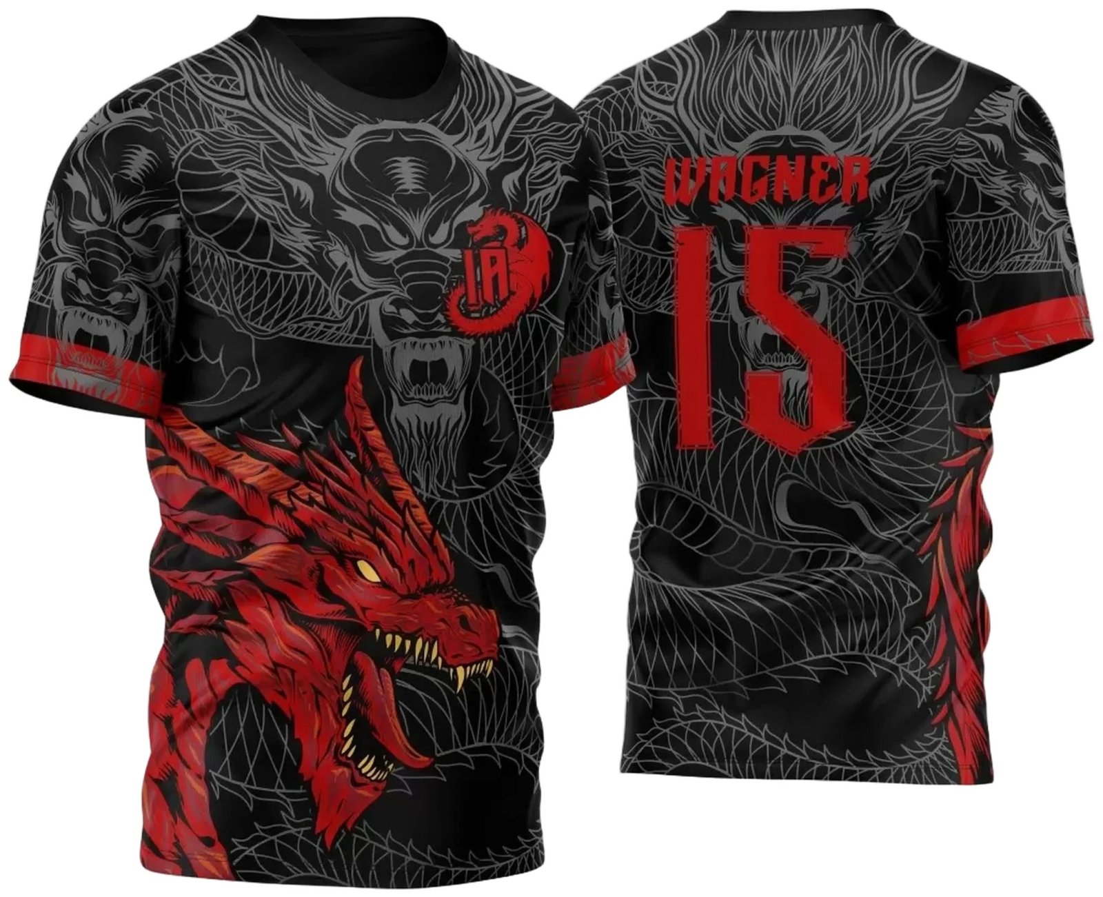 Arte Vetor Camisa Interclasse Dragão Vermelho 2024