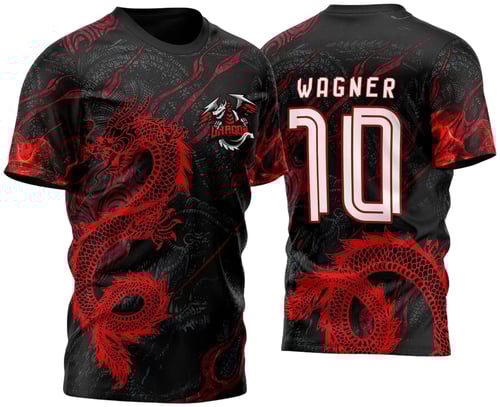 Arte Vetor Camisa InterClasse Dragão Vermelho 2023 Fumaça