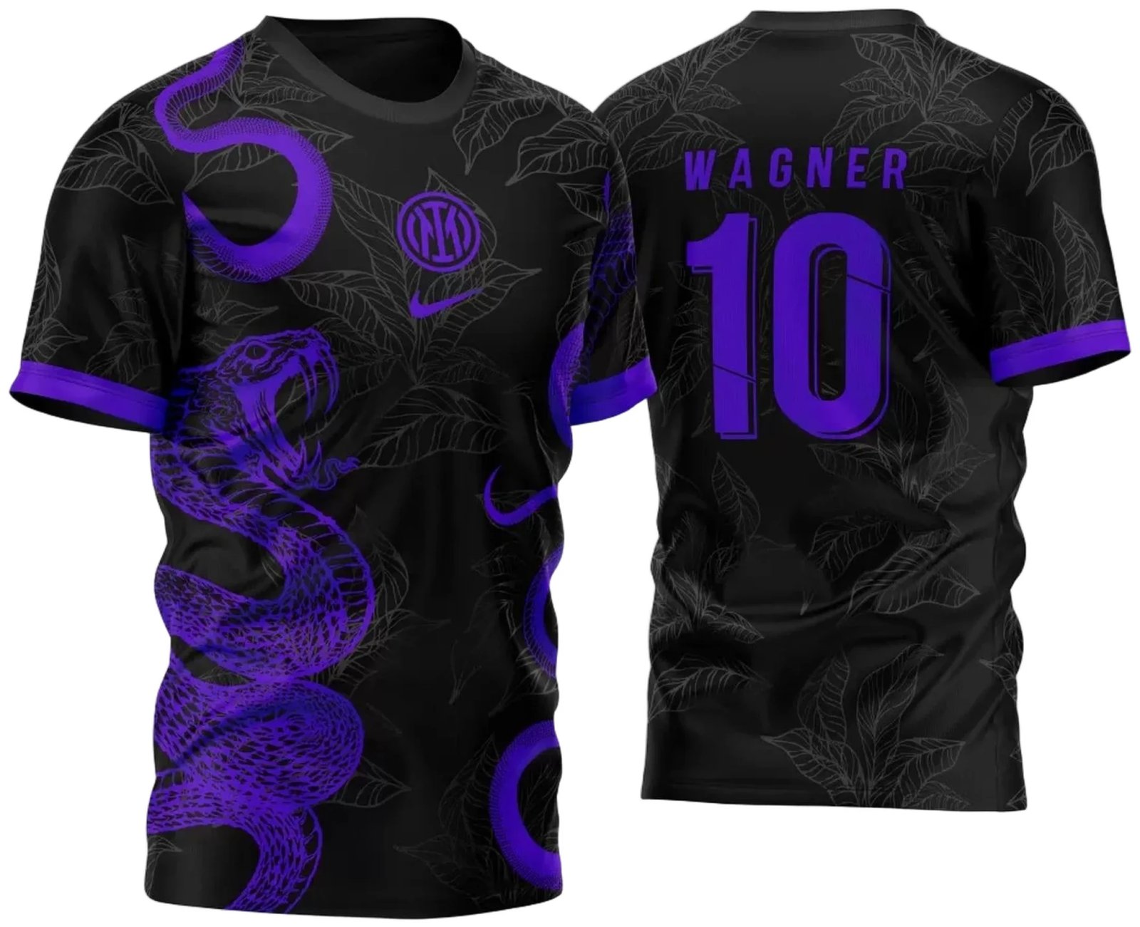 Arte Vetor Camisa InterClasse Inter Milan Serpentes Dupla 2023 Roxo