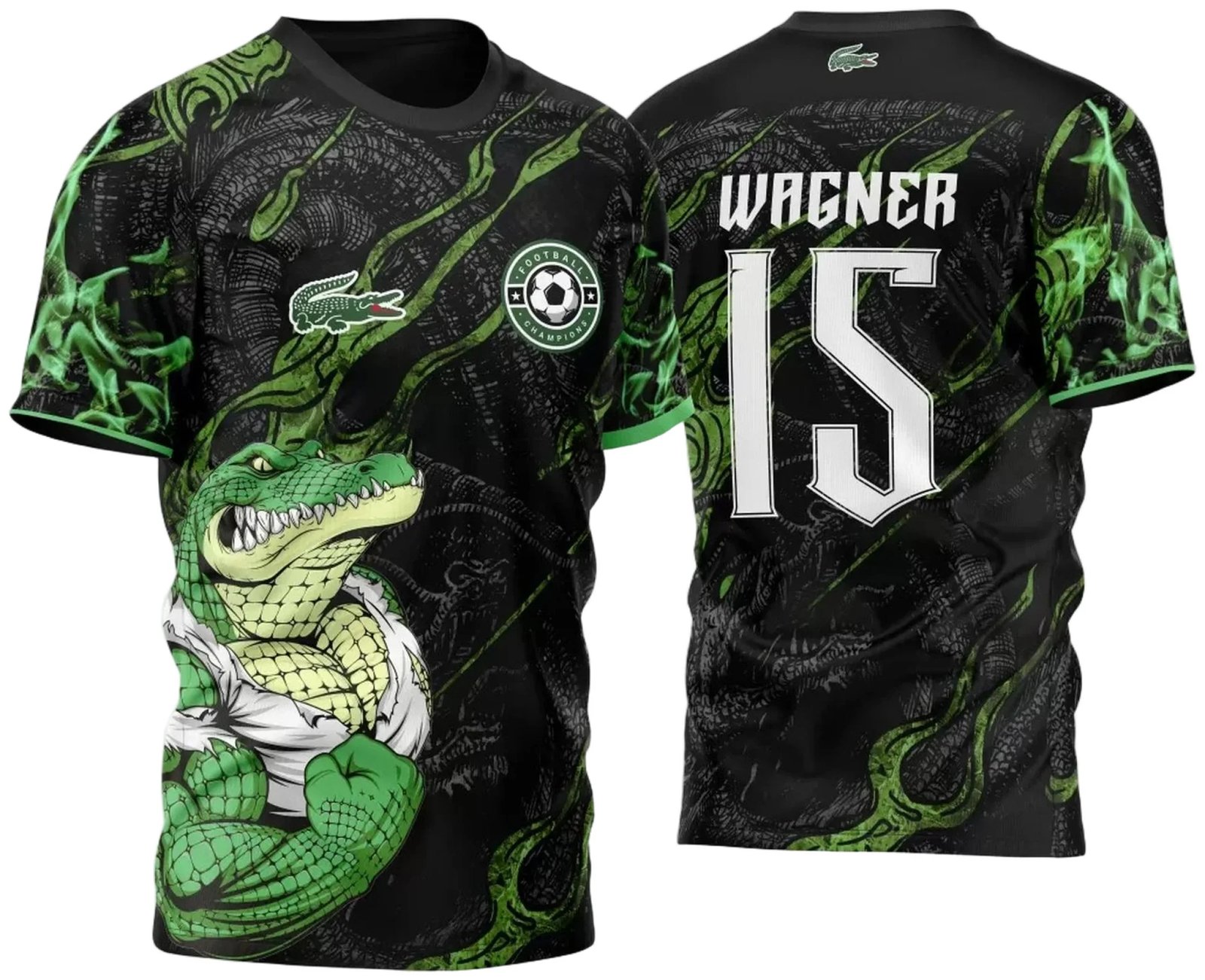 Arte Vetor Camisa InterClasse Jacaré Crocodilo 2023 e Dragon