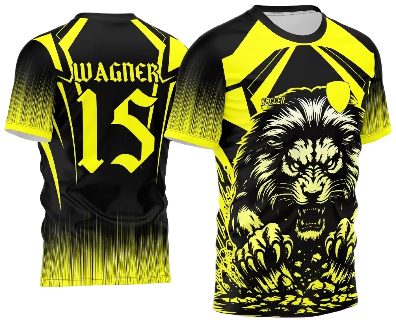 Arte Vetor Camisa Interclasse Leão 2024 Amarela