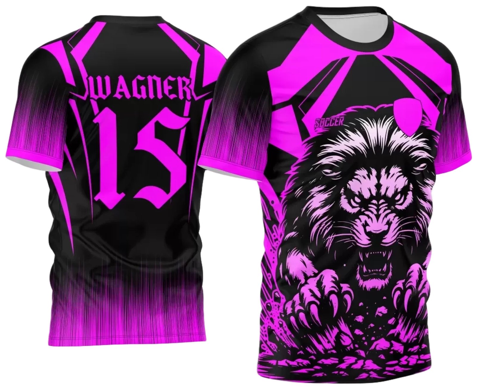 Arte Vetor Camisa Interclasse Leão 2024 Rosa Forte