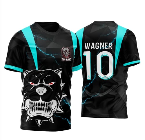 Arte Vetor Camisa InterClasse Pitbull 2025 Preta e Azul