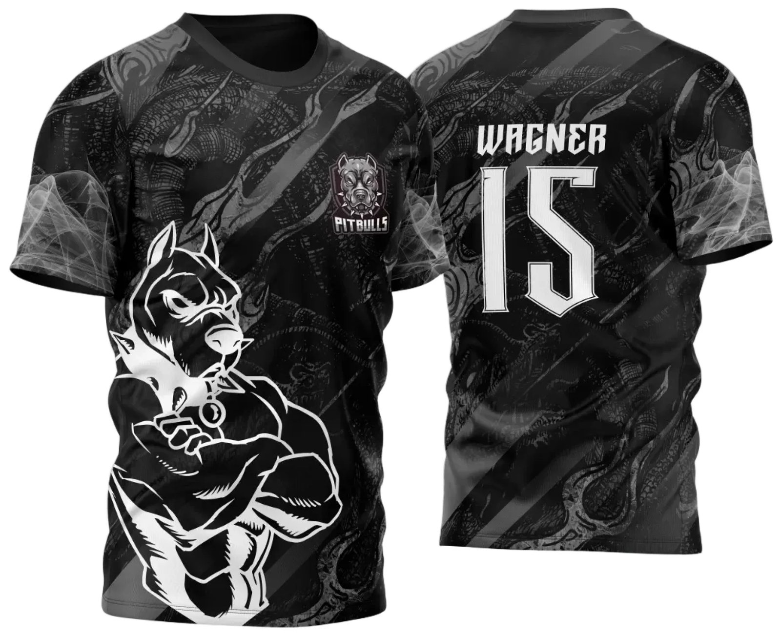 Arte Vetor Camisa InterClasse Pitbull of Dragon 2025 Preto e Branco