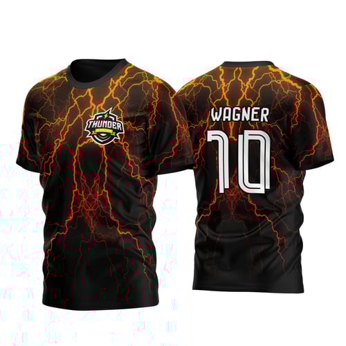 Arte Vetor Camisa InterClasse Raios Relâmpagos Amarelos