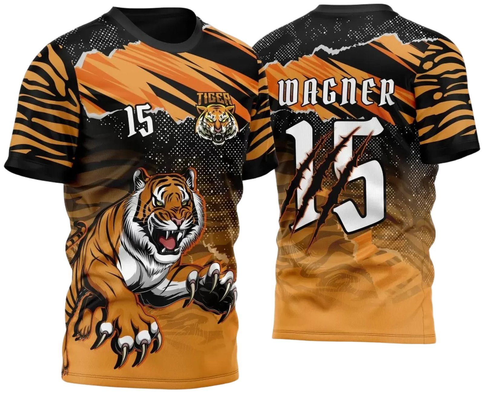 Arte Vetor Camisa InterClasse Tigres 2025 Modelo 1