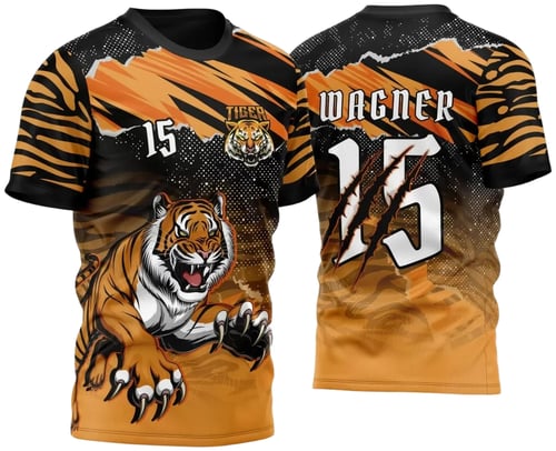 Arte Vetor Camisa InterClasse Tigres 2025 Modelo 1