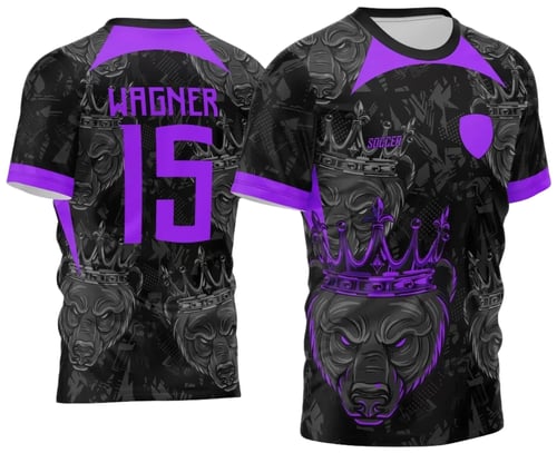 Arte Vetor Camisa Interclasse Urso com Coroa 2024