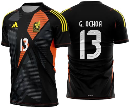 Arte Vetor Camisa Mexico Goleiro 2024 - 2025