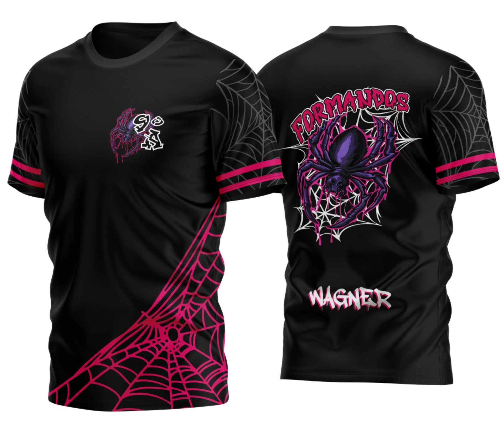 Arte Vetor Camisa Nono Ano Aranha Venenossa 2026 Rosa Neon
