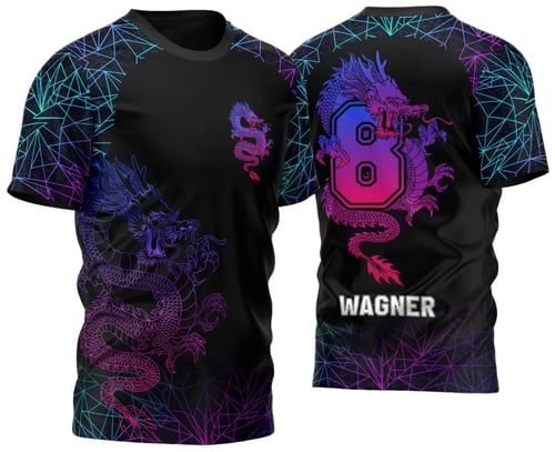 Arte Vetor Camisa Oitavo Ano 2024 Dragão Modelo 02