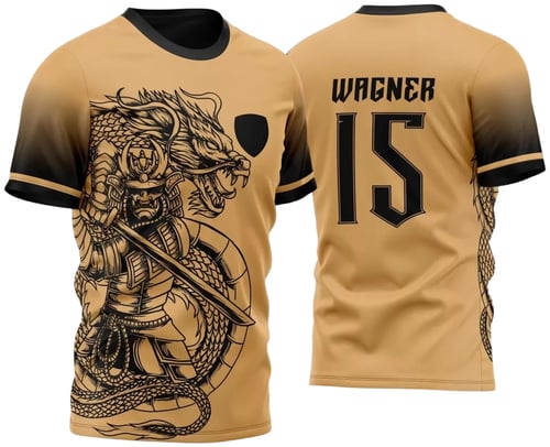 Arte Vetor Camisa Para Atlética Acadêmica e InterClasse Dragão Samurai 2023