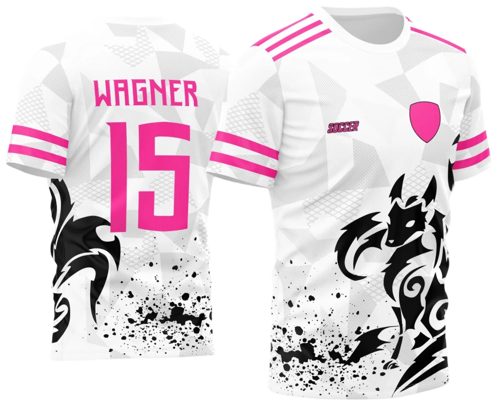 Arte Vetor Camisa Para Atlética Acadêmica e InterClasse - Template Camisa - Raposa Black - Vetor 2023