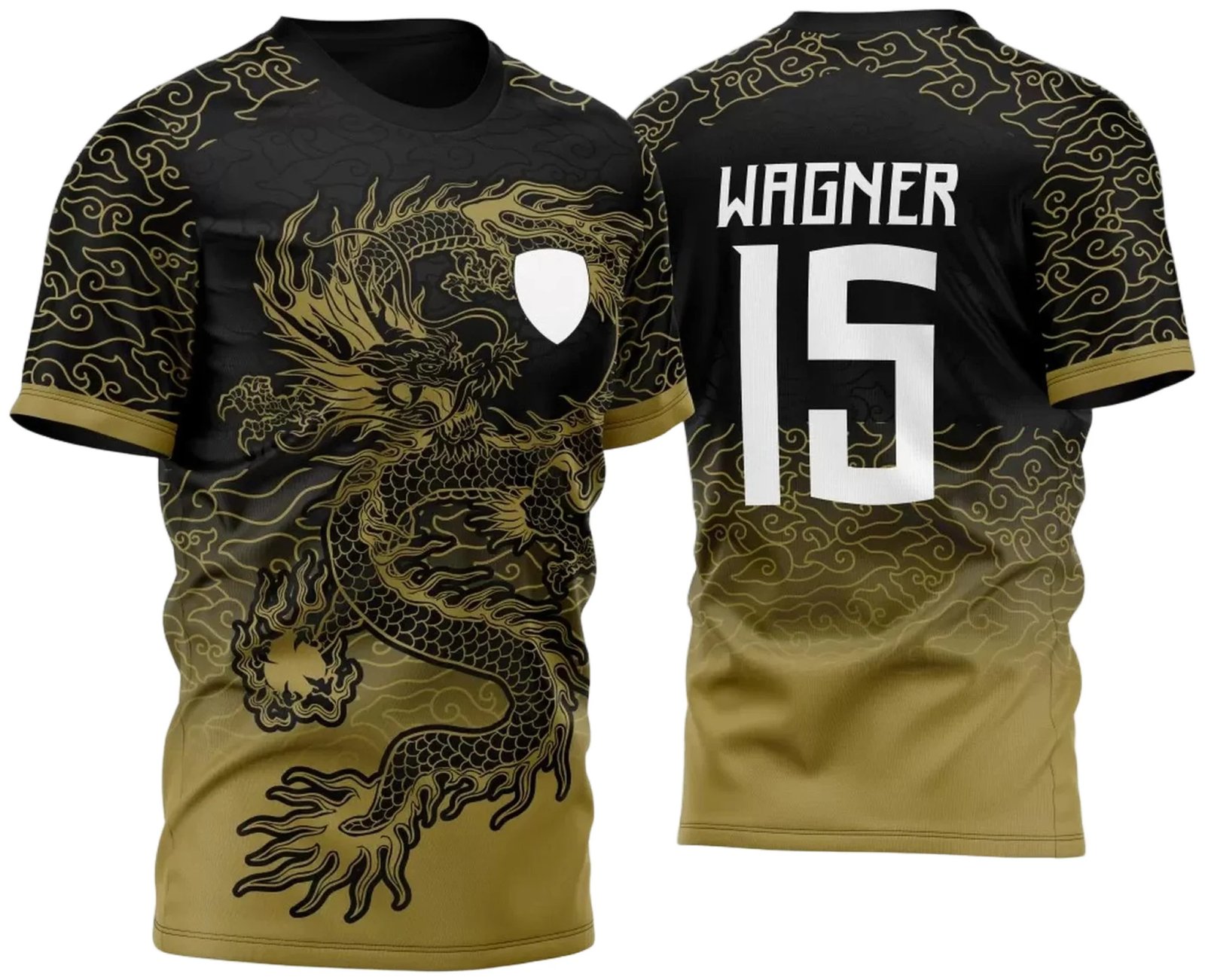 Arte Vetor Camisa Para InterClasse 2023 Dragão Dourado