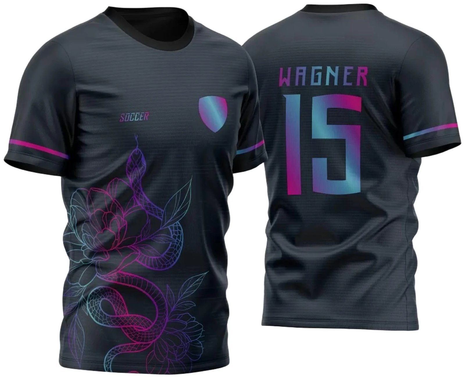 Arte Vetor Camisa para InterClasse Cobra Floral Degrade 2023