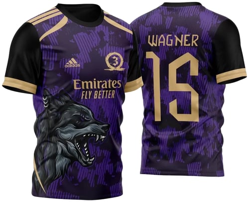 Arte Vetor Camisa Para InterClasse God Lobo Roxa 2023