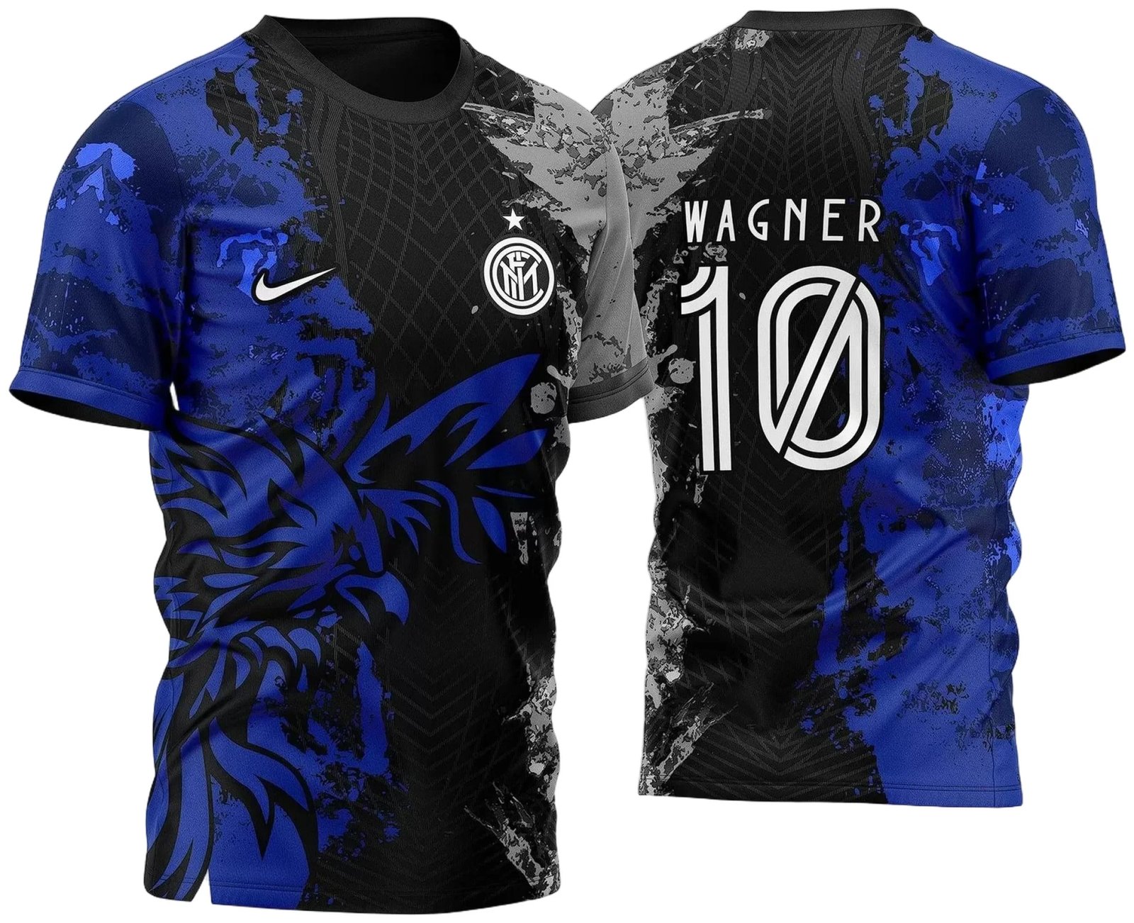 Arte Vetor Camisa Para InterClasse Grunge Fenix Azul 2023