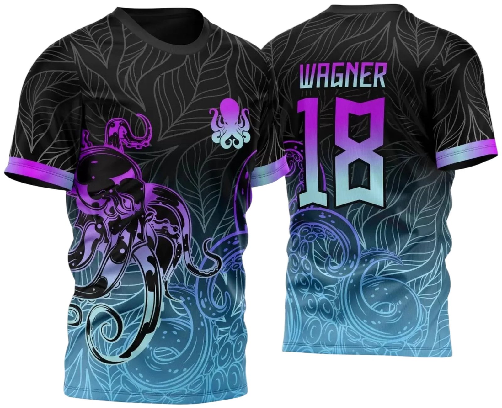 Arte Vetor Camisa Para InterClasse Polvo em Ataque Degrade Roxo 2023