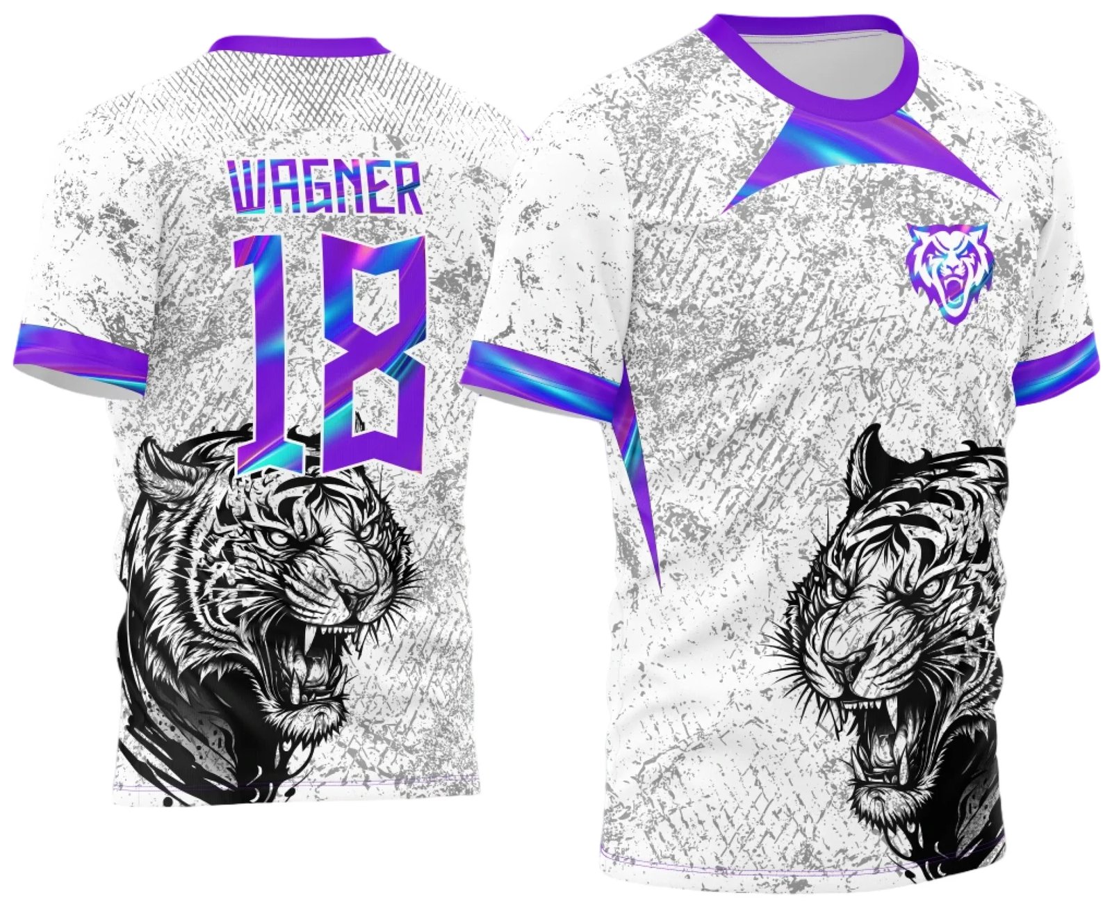 Arte Vetor Camisa Para InterClasse Tigre Branca e Olografica 2025