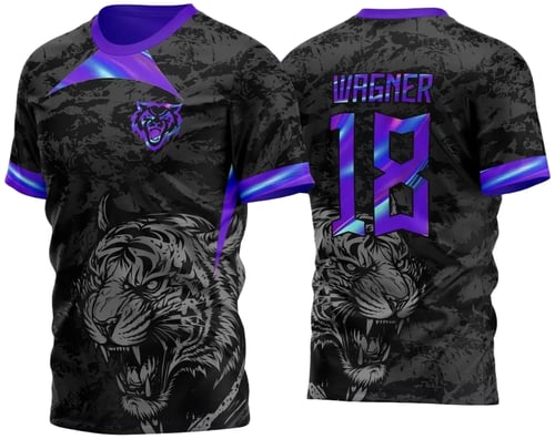 Arte Vetor Camisa Para InterClasse Tigre Preta e Olografica 2025 M2