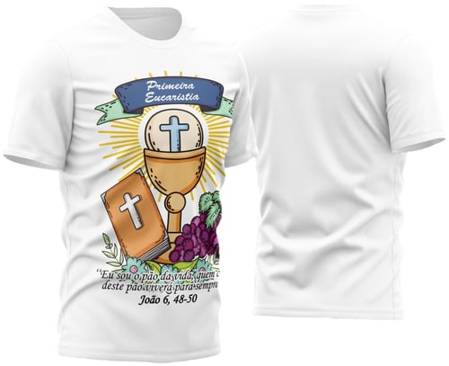 Arte Vetor Camisa Para Primeira Eucaristia Primeira Comunhão 2023 Modelo 8