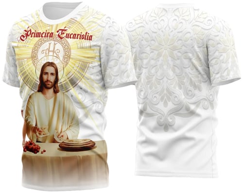 Arte Vetor Camisa Para Primeira Eucaristia Primeira Comunhão 2023 Modelo 20