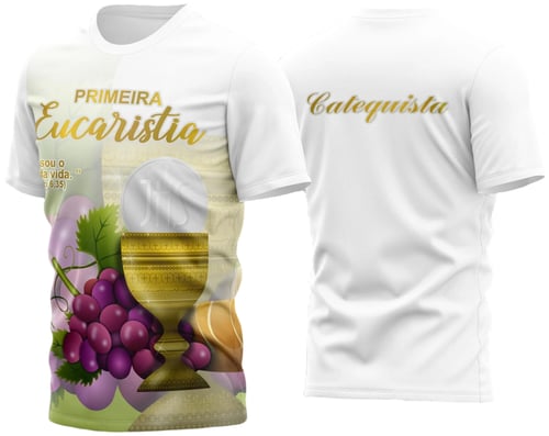 Arte Vetor Camisa Para Primeira Eucaristia Primeira Comunhão 2023 Modelo 2C