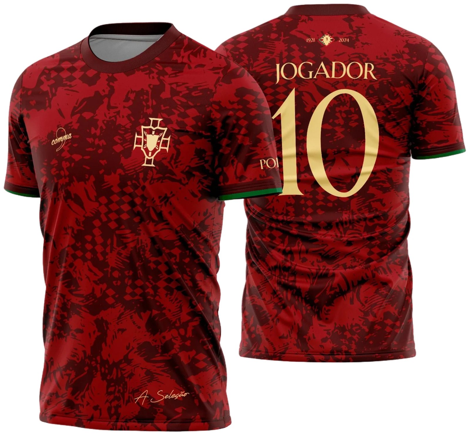 Arte Vetor Camisa Portugal A Seleção Comma Football 2024