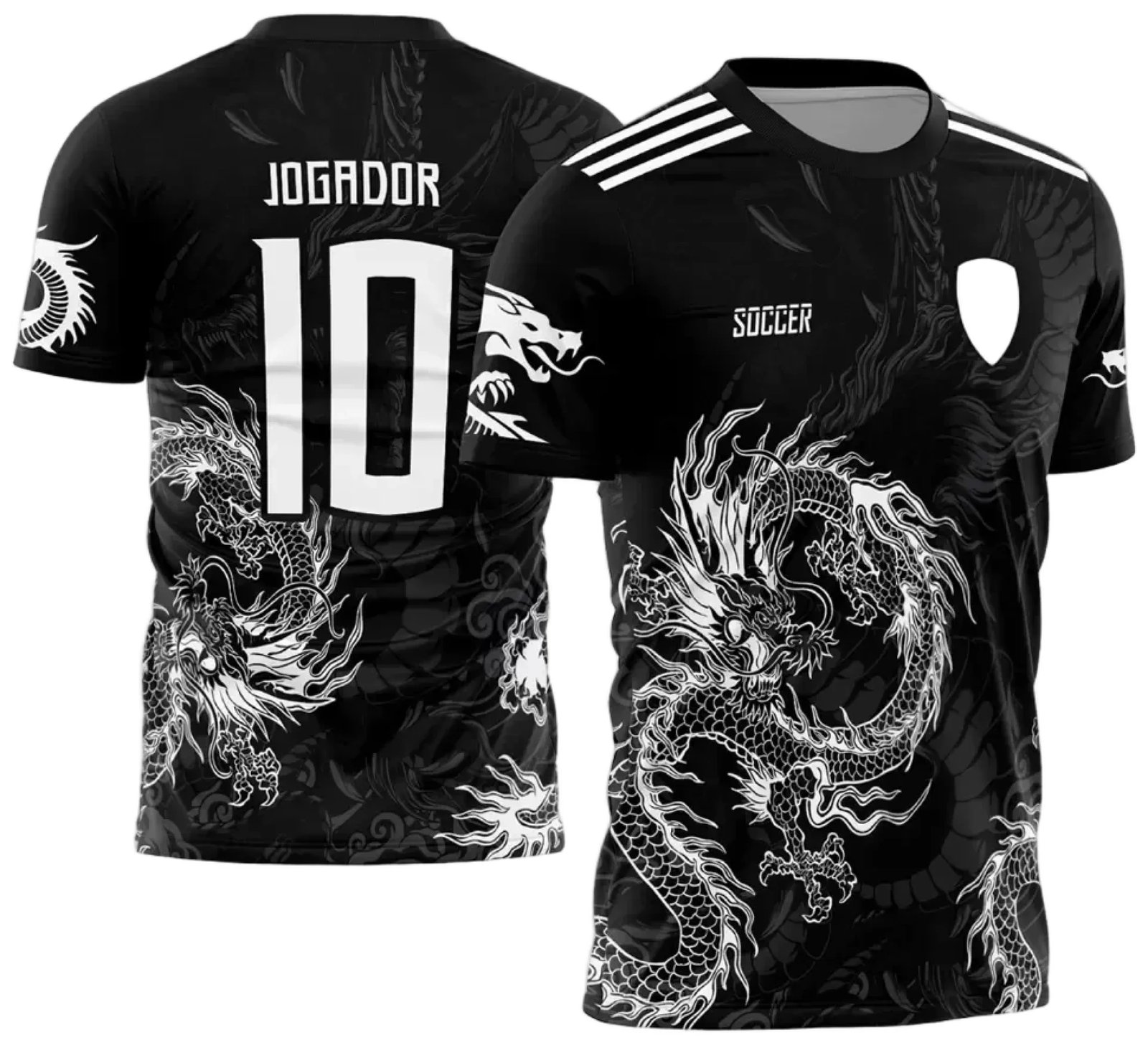 Arte Vetor Camisa Preta InterClasse 2024 - 2025 - Dragão