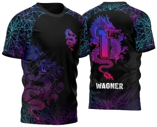 Arte Vetor Camisa Primeirão 2024 Dragão Degrade Modelo 02