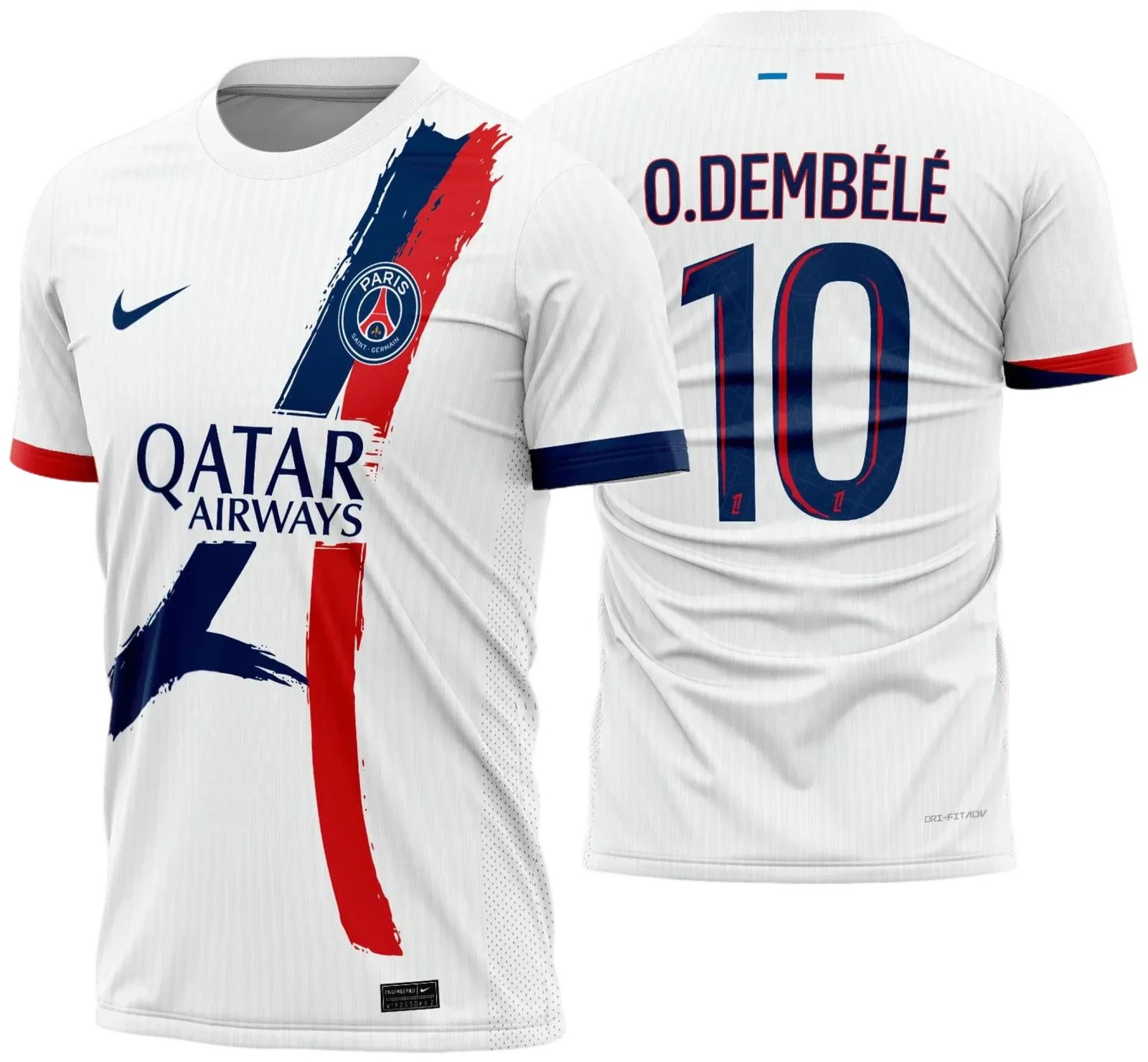 Arte Vetor Camisa PSG Reserva 2024 - 2025