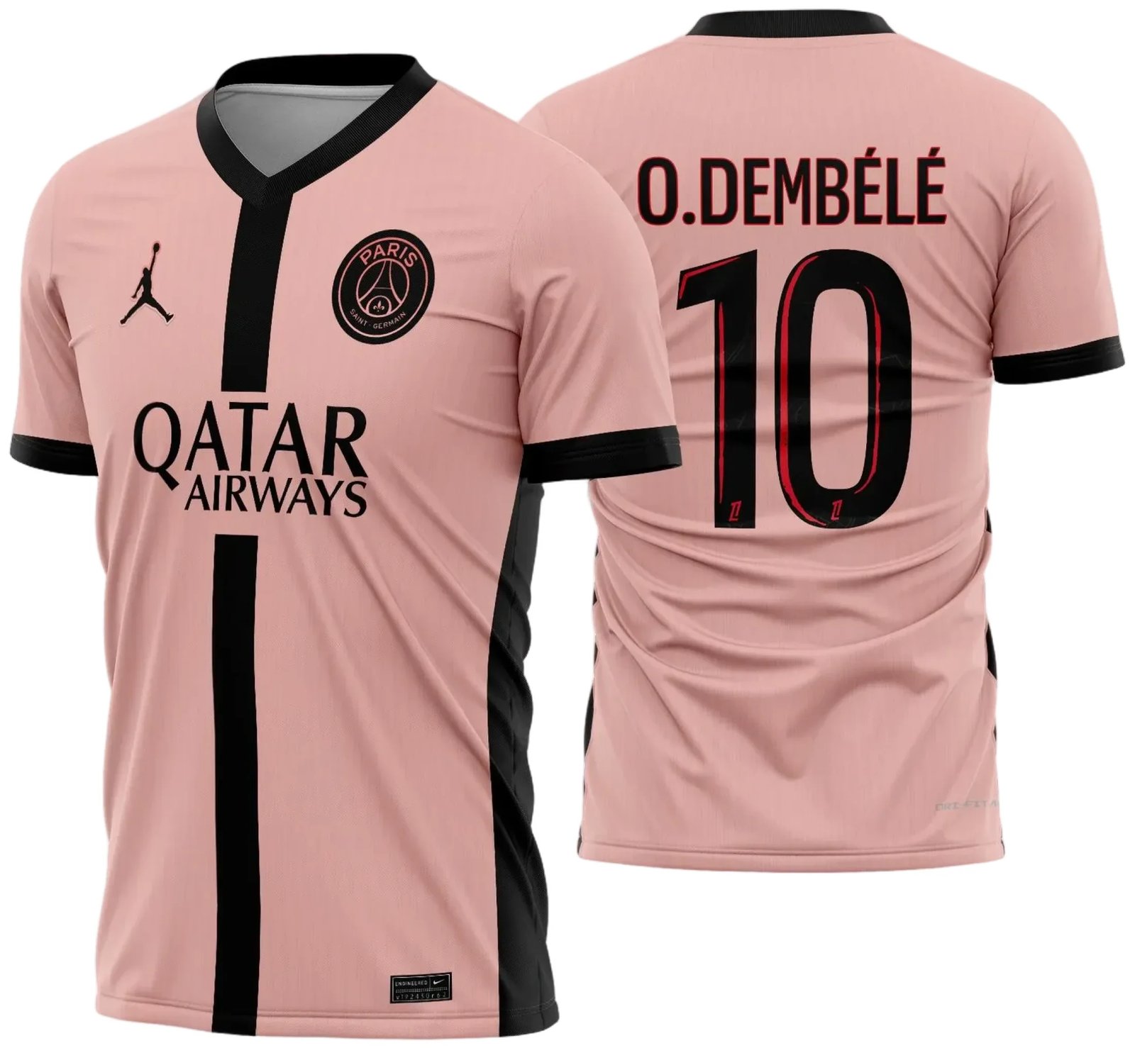 Arte Vetor Camisa PSG Terceira 2024 - 2025