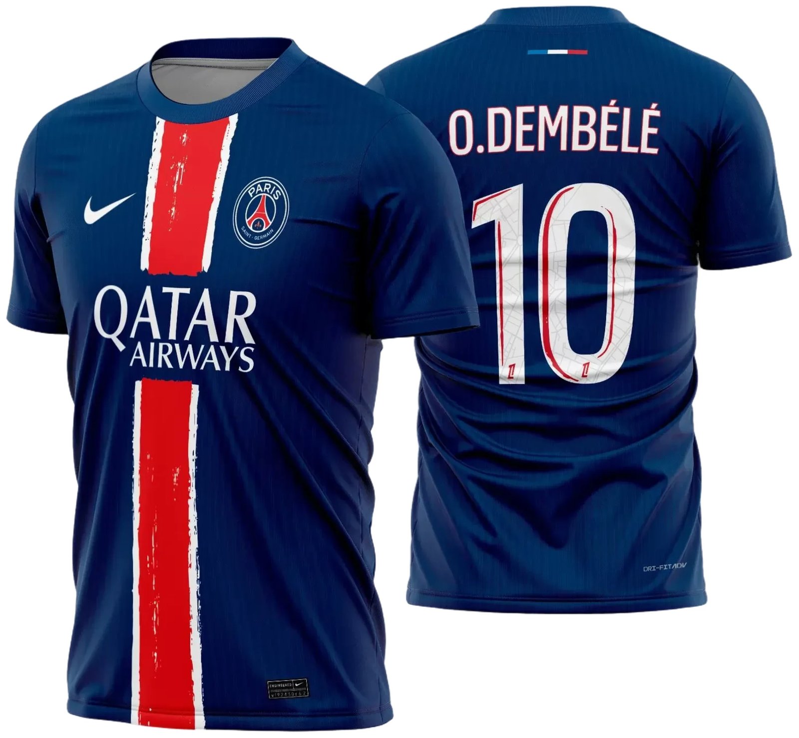 Arte Vetor Camisa PSG Titular 2024 - 2025