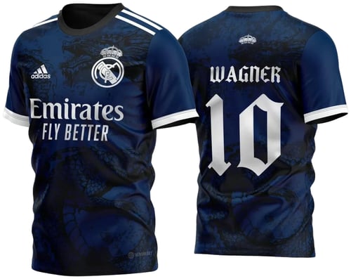 Arte Vetor Camisa Real Madrid Dark Dragon