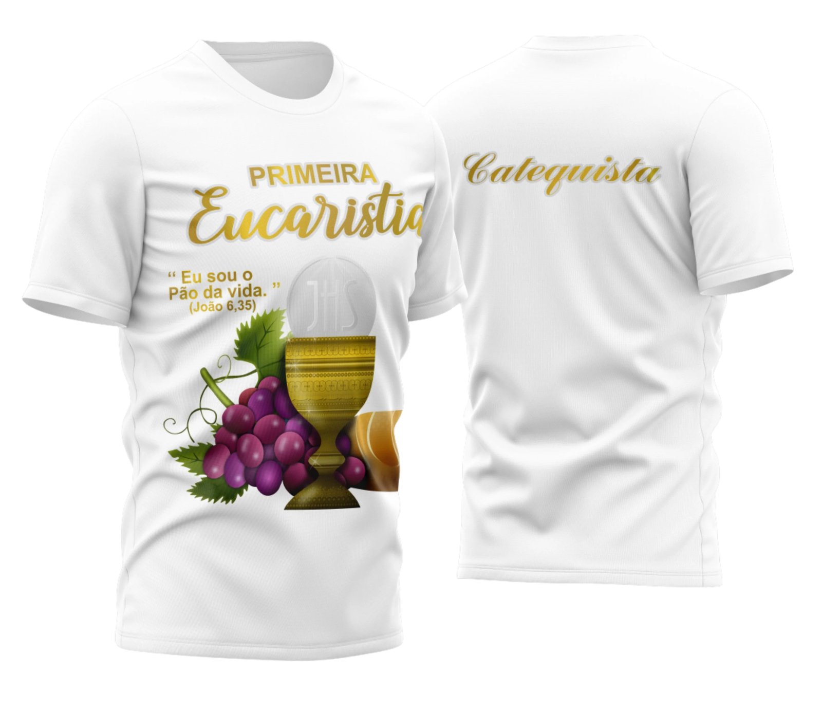 Arte Vetor Camisa Religião - Eucaristia | Modelo 02
