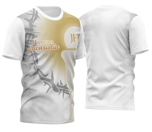 Arte Vetor Camisa Religião - Eucaristia | Modelo 09