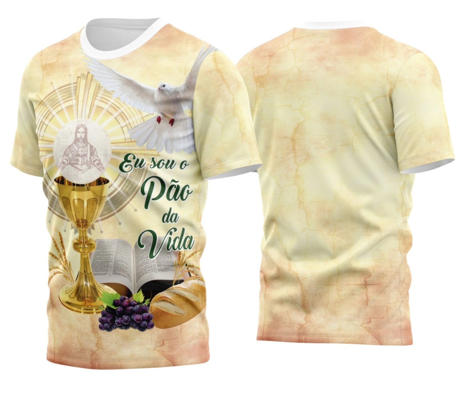 Arte Vetor Camisa Religião - Eucaristia | Modelo 14