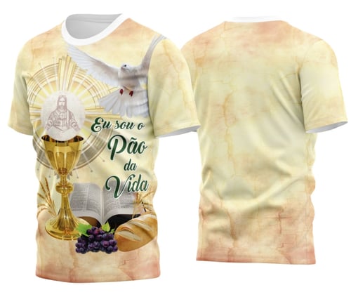 Arte Vetor Camisa Religião - Eucaristia | Modelo 14