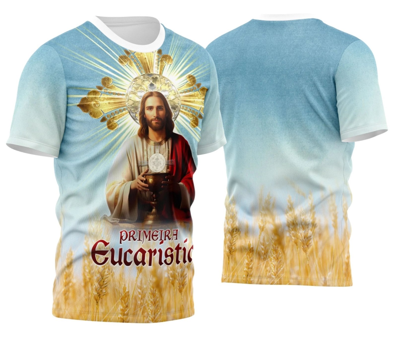 Arte Vetor Camisa Religião - Eucaristia | Modelo 17