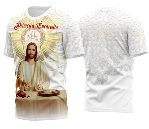 Arte Vetor Camisa Religião - Eucaristia | Modelo 19