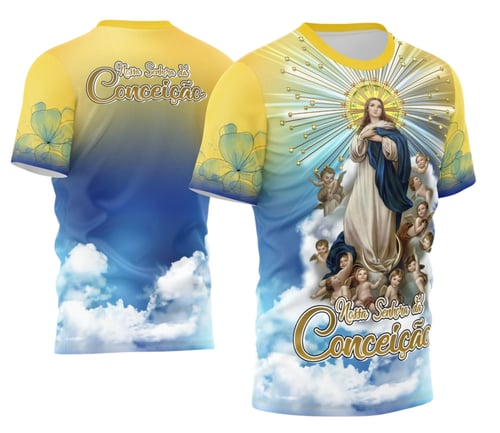 Arte Vetor Camisa Religião - Nossa Senhora Imaculada Conceição 2026 - 2025