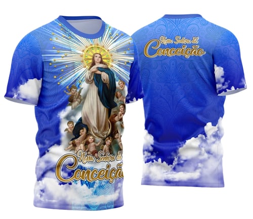 Arte Vetor Camisa Religião - Nossa Senhora Imaculada Conceição 2026 - 2025