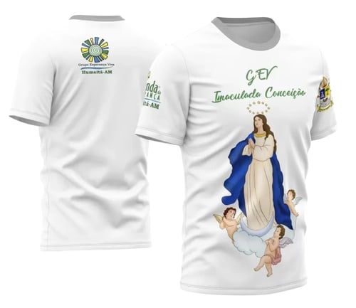 Arte Vetor Camisa Religião - Nossa Senhora Imaculada Conceição | Modelo 03
