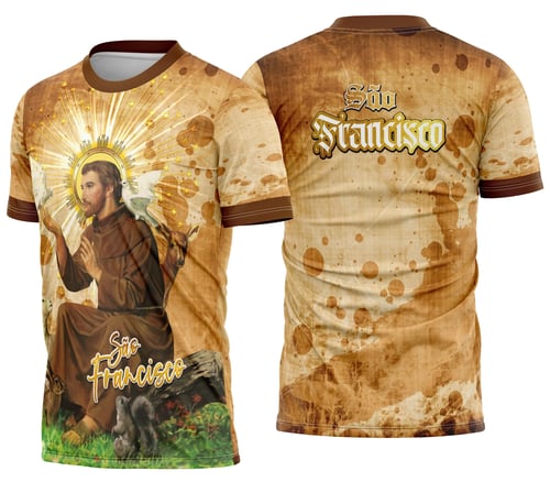 Arte  Camisa São Francisco de Assis Religião 