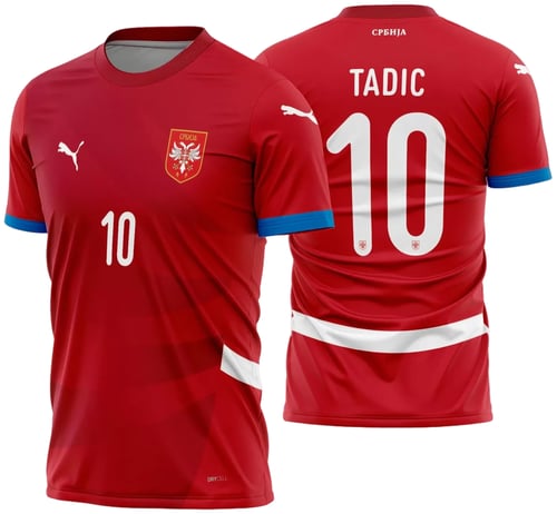 Arte Vetor Camisa Servia Titular 2024 - 2025