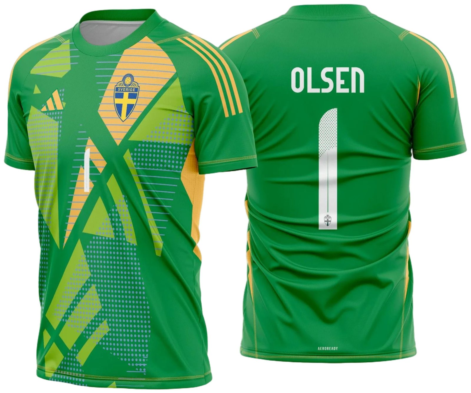 Arte Vetor Camisa Suécia Goleiro 2024 - 2025